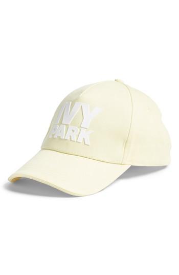 Women's Ivy Park Silicone Logo Baseball Cap - Yellow