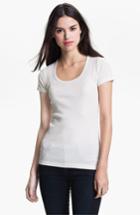 Women's Caslon Short Sleeve Scoop Neck Tee - White