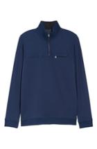 Men's Ted Baker London Livstay Slim Fit Quarter Zip Pullover (m) - Blue