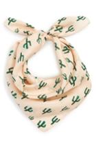 Women's Sole Society Cactus Silk Scarf, Size - Black
