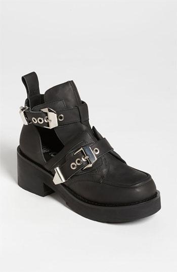 Jeffrey Campbell 'coltrane' Bootie Womens Black Distressed Size