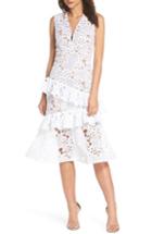 Women's Bronx And Banco Donna Ruffle Lace Midi Dress - White