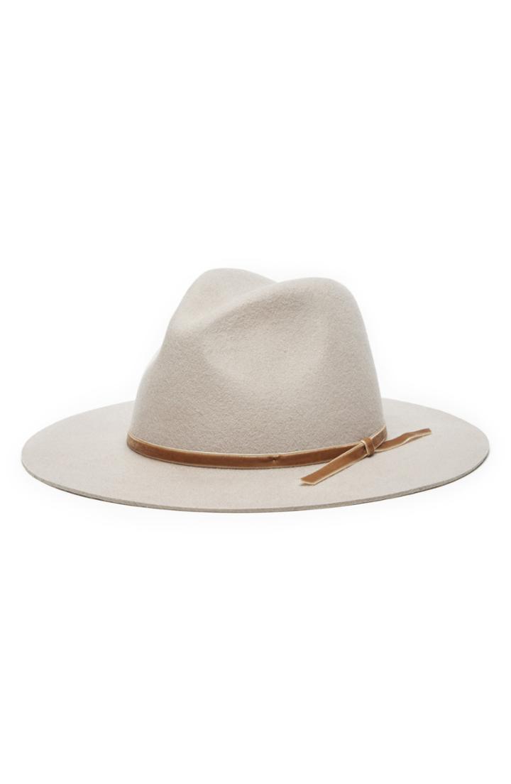 Women's Sole Society Velvet Band Fedora - Brown
