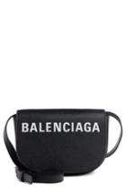 Balenciaga Extra Small Ville Calfskin Saddle Bag - Black