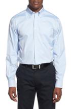 Men's Nordstrom Men's Shop Smartcare(tm) Traditional Fit Pinpoint Dress Shirt .5 36 - Blue