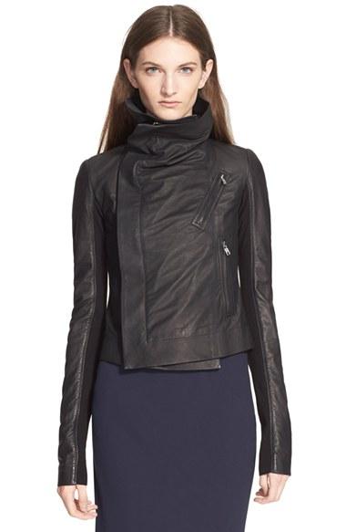 Women's Rick Owens 'classic' Leather Biker Jacket