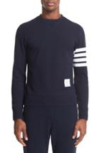 Men's Thom Browne Stripe Sleeve Sweatshirt - Blue