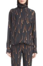 Women's Dries Van Noten Stripe Poplin Blouse Us / 38 Fr - Blue