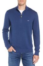 Men's Vineyard Vines Palm Beach Quarter-zip Sweater, Size - Blue