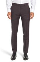 Men's Boss Benso Fit Wool Trousers, Size 30r - Red