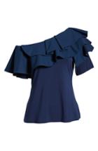 Women's Vince Camuto One-shoulder Ruffle Top - Blue