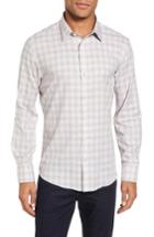 Men's Zachary Prell Lowles Slim Fit Plaid Sport Shirt, Size - Beige
