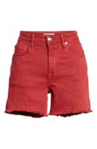 Women's Good American High Waist Cutoff Shorts - Red