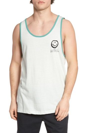 Men's Rvca Nice Day Striped Tank - White