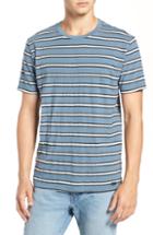 Men's Rvca Brong Stripe T-shirt, Size - Blue