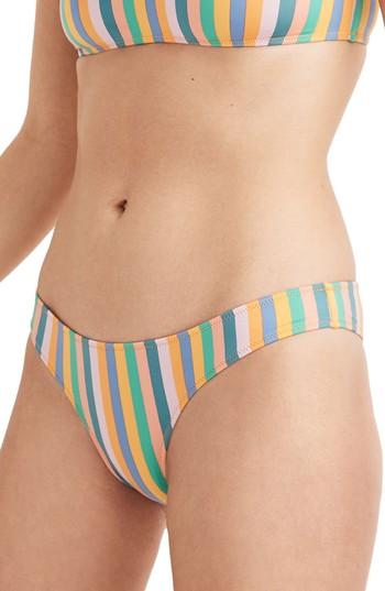 Women's J.crew Daryl Hipster Cheeky Bikini Bottoms, Size - Blue