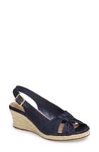 Women's Bella Vita Seraphina Ii Espadrille Wedge Sandal .5 Ww - Blue