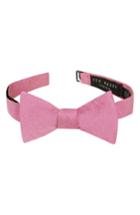 Men's Ted Baker London Mogador Stripe Silk & Cotton Bow Tie, Size - Pink