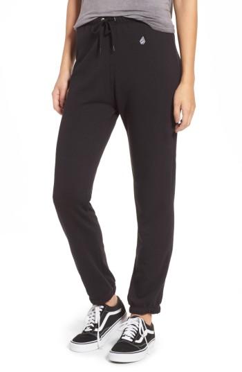 Women's Volcom Vol Tower Sweatpants - Black