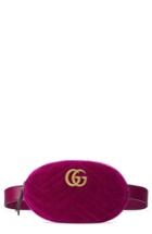 Gucci Small Gg Marmont 2.0 Velvet Belt Bag - Pink