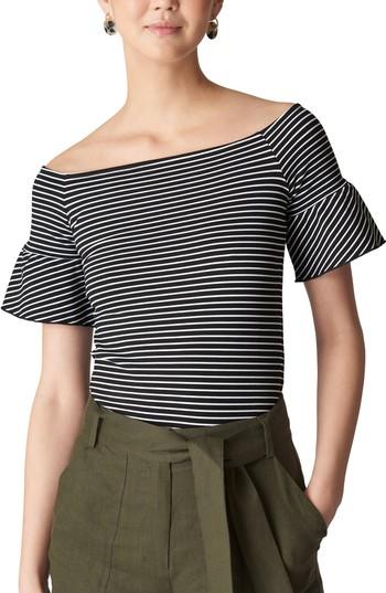 Women's Whistles Stripe Off The Shoulder Top Us / 4 Uk - Blue