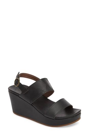 Women's Olukai Keha Platform Wedge Sandal M - Black