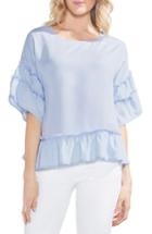 Women's Vince Camuto Tiered Ruffle Sleeve Blouse - Blue