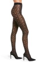 Women's Donna Karan New York Signature Collection Lace Tights, Size - Black