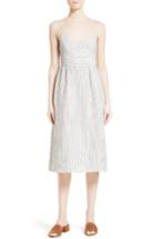 Women's Theory Melanea B Stripe Linen Midi Dress