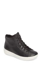 Women's Fitflop F-sporty(tm) Genuine Shearling Sneaker Boot M - Black
