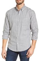 Men's Bonobos Slim Fit Washed Check Herringbone Sport Shirt - Blue