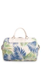 Sole Society Print Faux Leather Duffel Bag - Pink