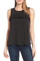 Women's Halogen Ruffle Front Tank - Grey