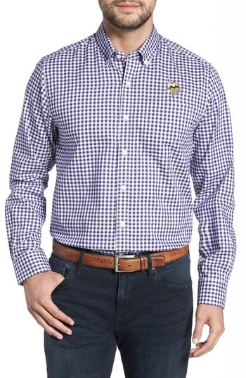 Men's Cutter & Buck League Minnesota Vikings Fit Shirt, Size Small - Purple