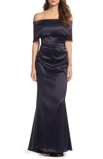 Petite Women's Vince Camuto Off The Shoulder Gown P - Beige