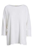 Women's Eileen Fisher Side Tie Organic Linen Sweater - White