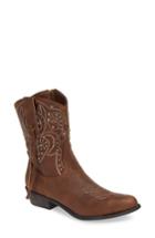 Women's Coconuts By Matisse Nash Perforated Cowgirl Boot M - Brown