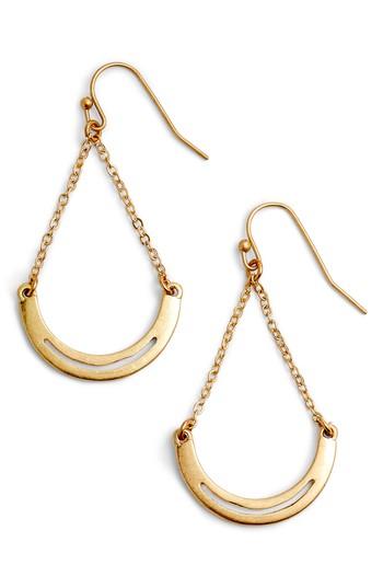 Women's Halogen Cutout Arch Trapeze Earrings