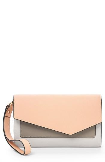 Women's Botkier Cobble Hill Calfskin Leather Wallet - Orange