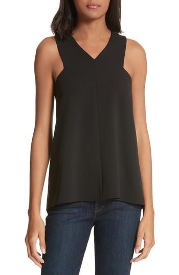 Women's Tibi Structured Crepe Sleeveless Blouse - Black