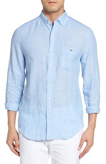 Men's Vineyard Vines Tucker Classic Fit Linen Sport Shirt - Blue