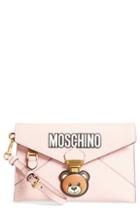 Moschino Bear Faux Leather Wristlet - Pink