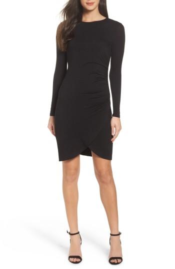 Women's Charles Henry Knit Tulip Hem Dress - Black