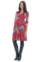 Women's Everly Grey 'kaitlyn' Maternity Wrap Dress - Red