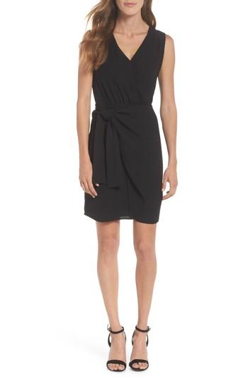 Women's 19 Cooper Faux Wrap Tie Dress - Black