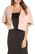 Women's Eliza J Faux Fur Caplet - Pink