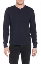 Men's Rag & Bone Classic Cotton Henley - Blue