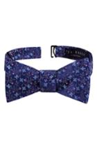 Men's Ted Baker London Vine Botanical Silk Bow Tie, Size - Grey