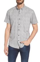 Men's W.r.k Rework Slim Fit Dot Print Sport Shirt - Black