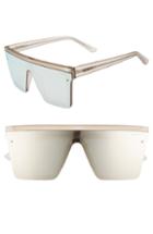 Women's Quay Australia Hindsight 150mm Shield Sunglasses - Gold/ Gold